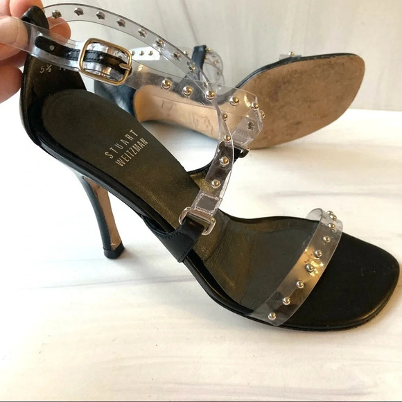 Stuart Weitzman Y2K Studded‎ Jelly Sandal Heels 5.5 - Picture 4 of 8